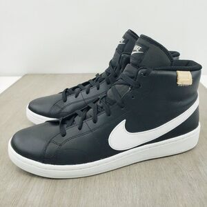 Nike Men's Court Royale 2 CQ9179-001 Black Leather Lace-Up Sneaker Shoes Size 13